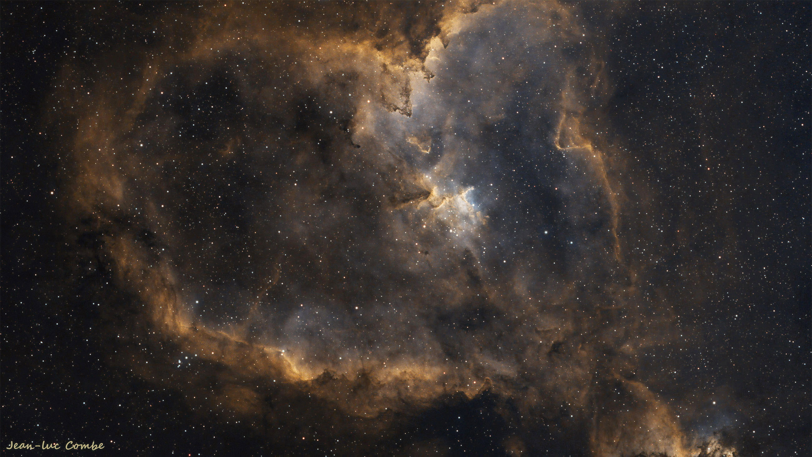 ic1805 nébuleuse du cœur (palette Hubble)